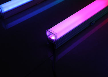 PVC 풀 컬러 RGB 관 빛에 의하여 플루트를 불 서리로 덥은 지상 사각 LED 네온관