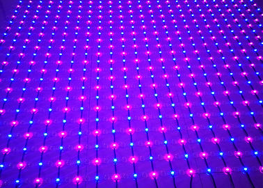 풀 컬러 LED 그물 메시 요전같은 빛 실내 높은 광도 PVC LED 망사형 화면